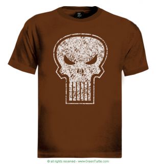 Punisher T Shirt Cool Skull Scary Movie Retro Prop