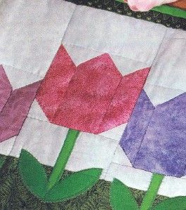 spring big tulip place mats pattern