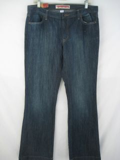 Gap Long Lean Blue Jeans Low Waist Slim Flare 12 R New