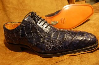 Mezlan Mens Dress Shoes 11 1 2 M Full Crocodile Mendoza Custom line 