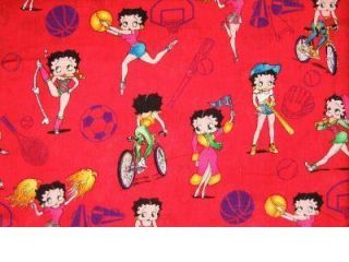 Betty Boop Sports Cheerleader Fabric Lined Valance