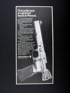 Smith & Wesson CO2 Pellet Gun Pistol 1972 print Ad advertisement