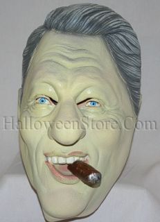 Bill Clinton Cigar Mask  Full over the head latex Mask with Cigar 