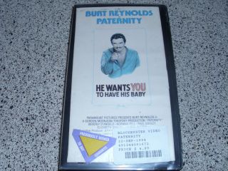 Paternity VHS Burt Reynolds Beverly DAngelo RARE