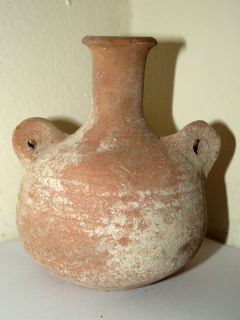 Biblical Antique Holy Land Bronze Age Terracotta Pottery Clay Vessel 