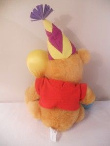 Pooh Bear Disney Happy Birthday Stuffed Plush Balloon
