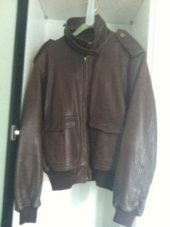 Abercrombie Fitch Leather Motorcycle Bomber Jacket