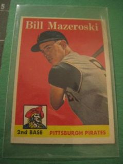 1958 Topps 238 Bill Mazeroski Pttsburgh Pirates