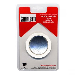 BIALETTI REPLACEMENT SCREEN & 3 GASKETS FOR 6 CUP MOKA EXPRESS