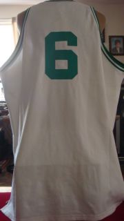 Bill Russell Signed Authentic Boston Celtics Home White Jersey COA 