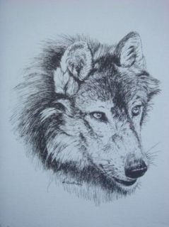 Quattrocchi Signed Limited Wolf Print Original Art