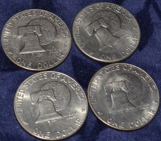 Bicentennial Eisenhower Dollar Coin Lot of 4