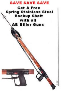 AB Biller Speargun a b spear gun wood mahogany teak spearfish hunt jbl 