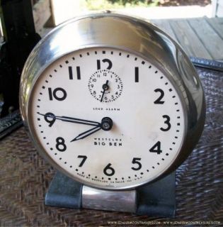 Big Ben Alarm Clock Not Working Westclox Crome & Black Craft Repair No 