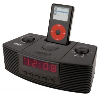 Sylvania Dock and Clock Radio for iPod Black Model SIP2