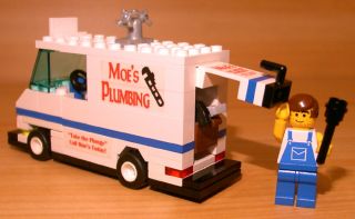 Custom Moe The Plumber Town City Train Lego Lot Vehicle