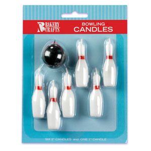 Bowling Candles Birthday Party Supplies Favors Ball Pin