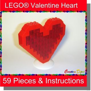   Lego® Large Red Valentines Day Heart Sweetheart Love Gift Set