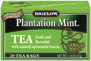 BIGELOW 6 / 20 ct Boxes Plantation Mint Tea Bags (120 Total)