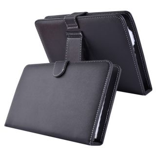 Side Open Case with Keyboard PU Leather Black for Blackberry Playbook 