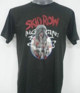 Skid Row Big Guns Rock T Shirt Black Size Large