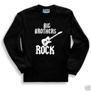 Big Brothers Rock Cool Custom Kids Youth or Toddler Tshirt Black New 