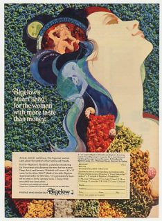 1971 Bigelow Windrift Shag Carpet Aquarius Woman Ad