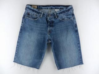 Abercrombie Fitch AF Button Fly Cut Offs Jeans Mens Shorts Waist Sz 31 