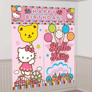 Hello Kitty Scene Setter Wall Decorating Kit Poster Birthday Party 