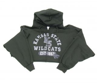 Kansas State Wildcats Zip Up Sweatshirt Hoodie Black Official