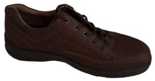 Ecco Remote Mens Bison Cocoa Brown Leather Lace Up Sneakers Medium 