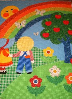   x44 VINTAGE SUNBONNET SUE,OVERALL BILL,PRE QUILTED PANEL,VIP,CRANSTON