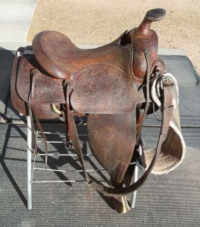 Old Roping Saddle Made by Bill Rogers of Carson City NV