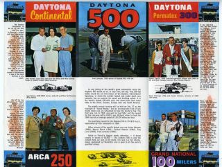 1966 Daytona 500 Brochure Schedule Seating Chart Bill France