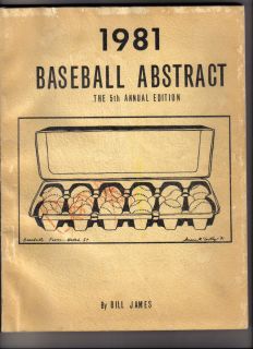 BILL JAMES 1981 Baseball Abstract RARE Self Published 5th Edition 