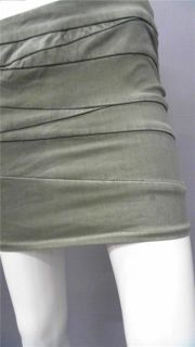 Blank NYC Ladies Womens 26 Cotton Mini Skirt Olive Green Bandage 