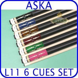Billiard Pool Cue Set Aska L11 6 Cue Sticks Set Maple Fast Shipping 