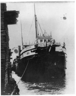 O904 RP 1900s Great Lake SHIP Ira H Owen Wreck Bow Damage