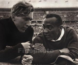   Olympics Track Sports Jesse Owens U s A Luz Long Germany Wolff