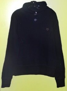 New $185 BILLY REID Black SHILOH Shawl Collar Pullover Large