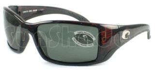 New Costa del Mar Blackfin Tortoise Grey Polarized 580 Glass Lens 