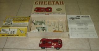 60s COX BILL THOMAS 1 24 SCALE CHEETAH SLOT CAR IN BOX WITH PRIZE 