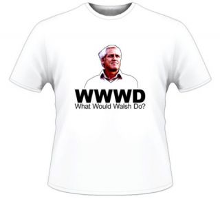 Bill Walsh Legend San Fran Football Retro White T Shirt