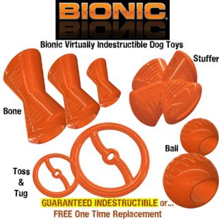 Bionic Indestructible Dog Toys Guaranteed or Replaced Bionic Ball Chew 