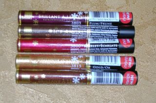 LOT OF 5 BLACK RADIANCE ICE ANGEL REFRESHING LIP GLOSS 5 COLORS NO 