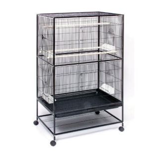   Wrought Iron Flight Cage with Stand F040 Black Bird Cage