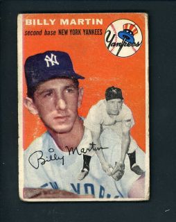 1954 Topps 13 Billy Martin Yankees Good Condition