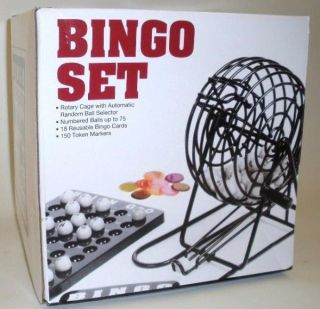 Complete Bingo Game Set Kit with Cage Balls and Cards New