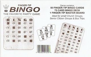 New Complete BINGO Game Set with 50 Slide Slider Shutter Cards & 200 
