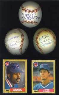 Ryne Sandberg Billy Williams Fergie Jenkins Autographed OML Baseballs 